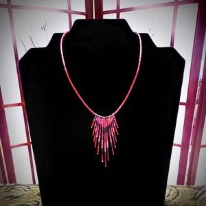 ☃️ Burgundy Beaded Necklace